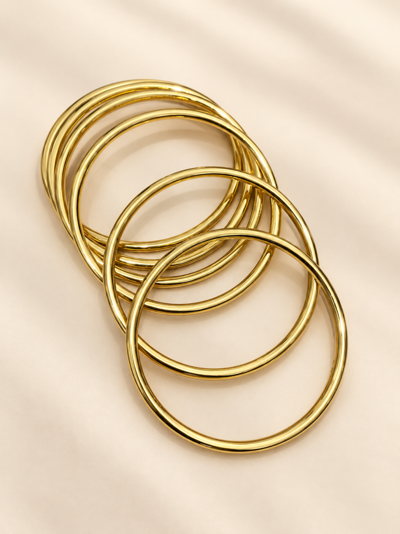 Inicio Golden Glow Bangles — Gold